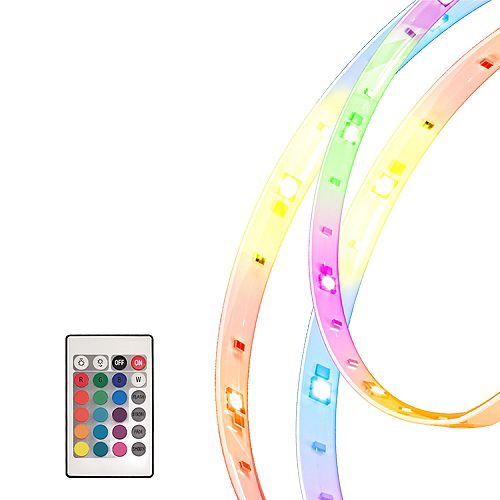 Five 1 meter (196-inch) Multi-Colour RGB LED Flexible Tape Light Kit and Accessories