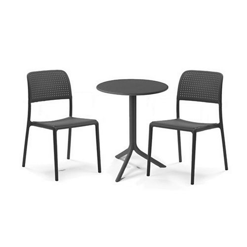 Bora Bistrot 3-Piece Bistro Set (Anthracite)