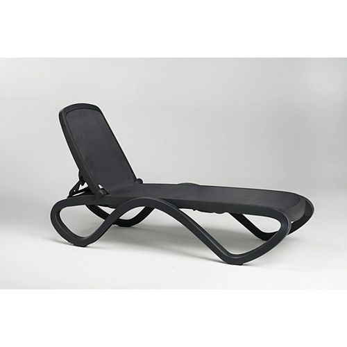 Omega Outdoor Chaise Lounge in Anthracite