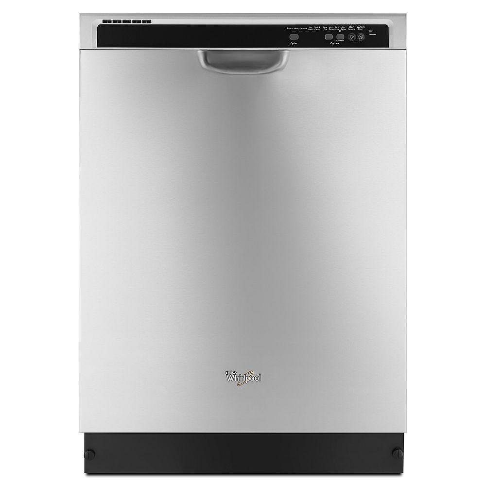 Whirlpool Front Control Dishwasher in Stainless Steel with Plastic Tub, 53 dBA ENERGY ST