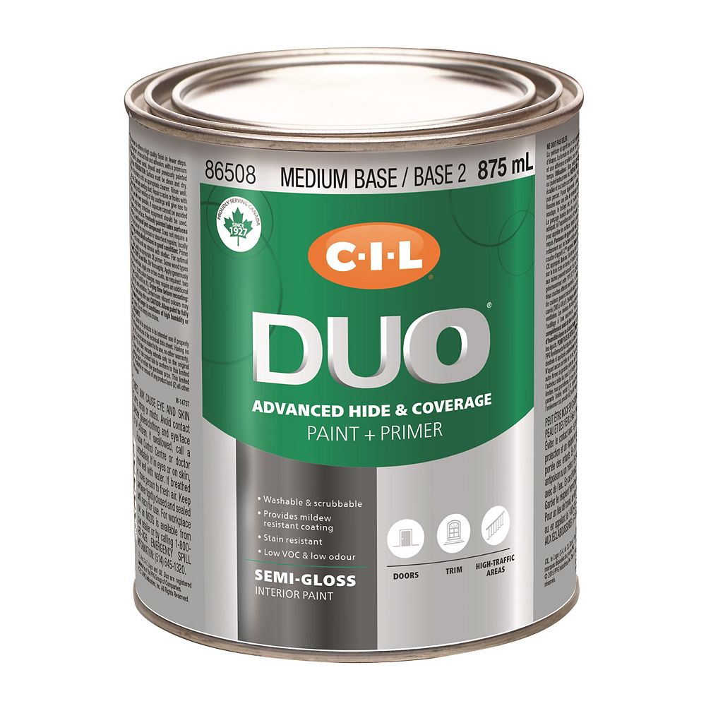 CIL Duo Peinture dintérieur CIL DUO fini semilustré Base moyenne