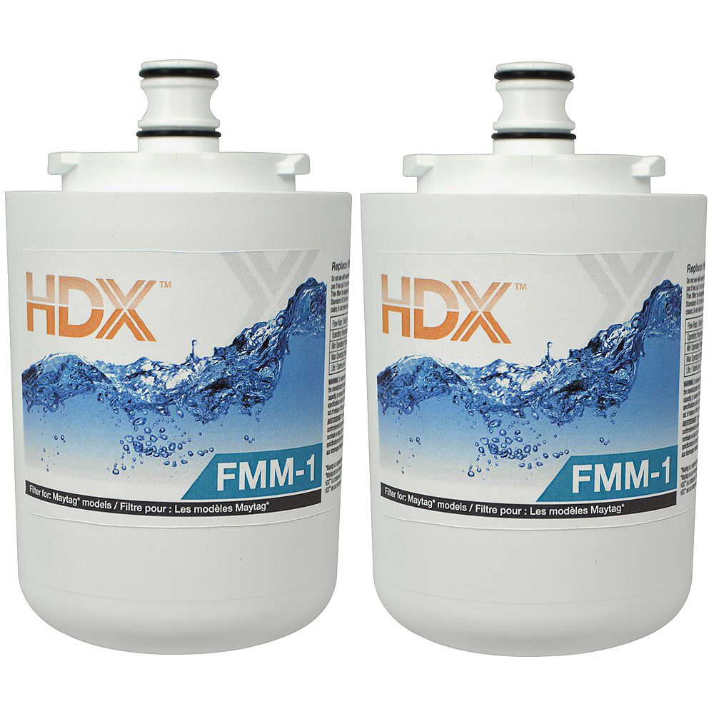 HDX FMM1 Refrigerator Replacement Filter Fits Maytag UKF7001 (2Pack