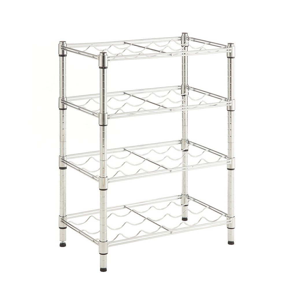 HDX 4 Shelf Wire Wine Rack The Home Depot Canada