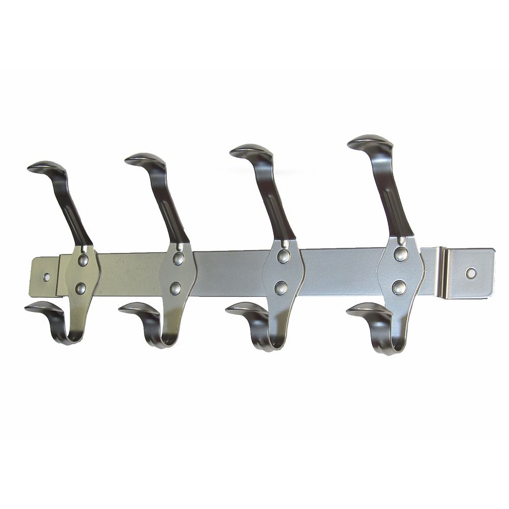 Klassen Smart Hooks Satin nickel hook rail The Home Depot Canada