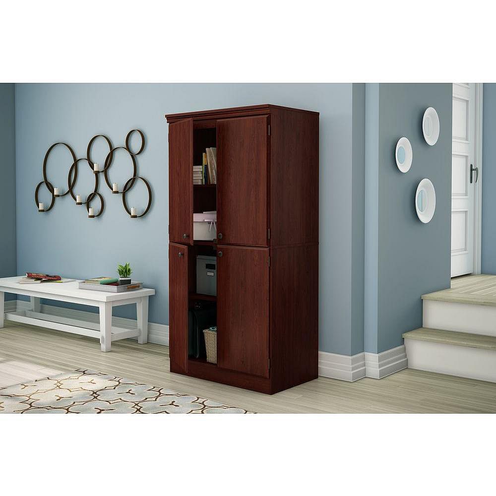 South Shore Armoire de rangement 4 portes, Cerisier Royal, collection Home Depot Canada