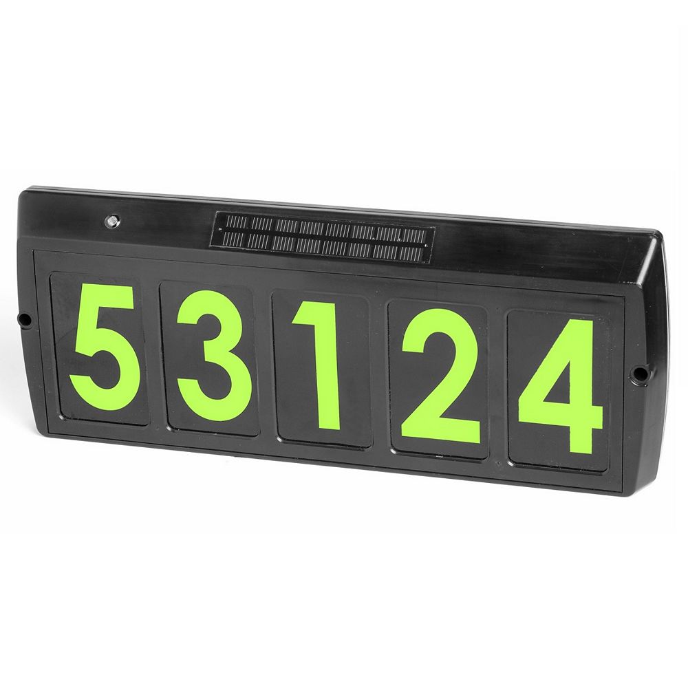 Gama Sonic Solar Powered LED Illuminated Address Sign The Home Depot