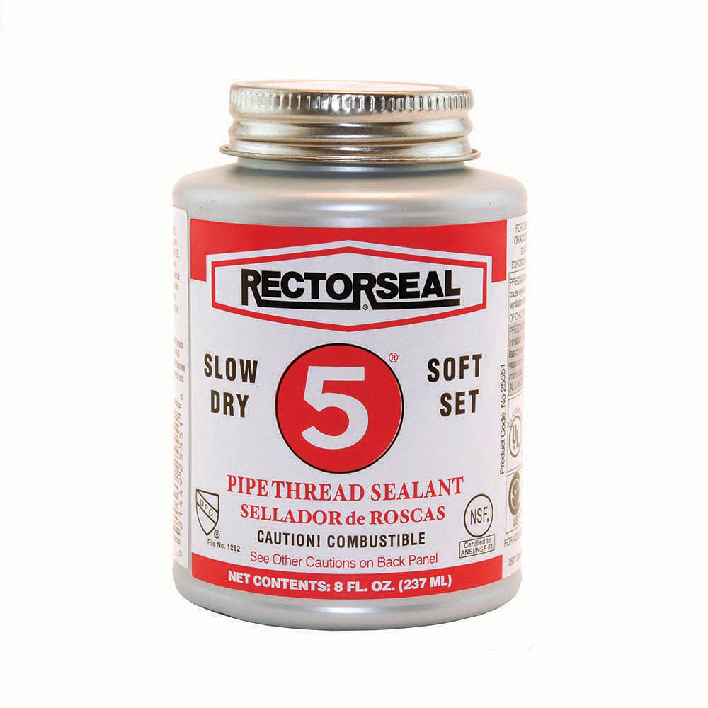 how long does rectorseal pipe thread sealant take to dry