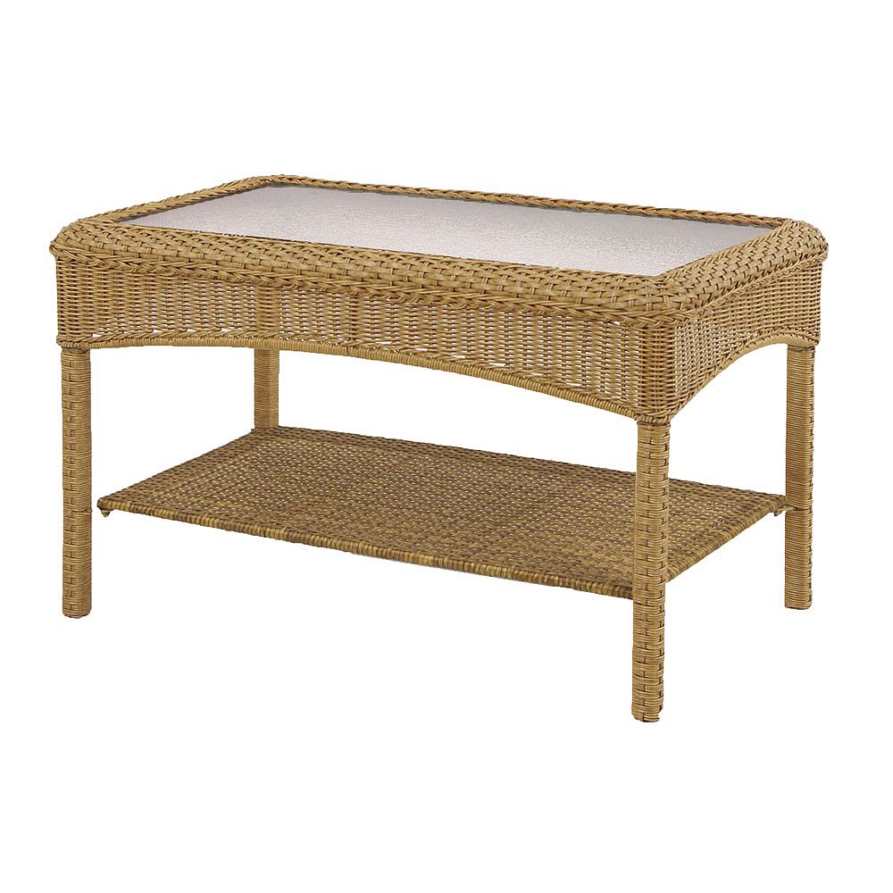 MSL Charlottetown Natural Wicker Patio Coffee Table | The Home Depot Canada