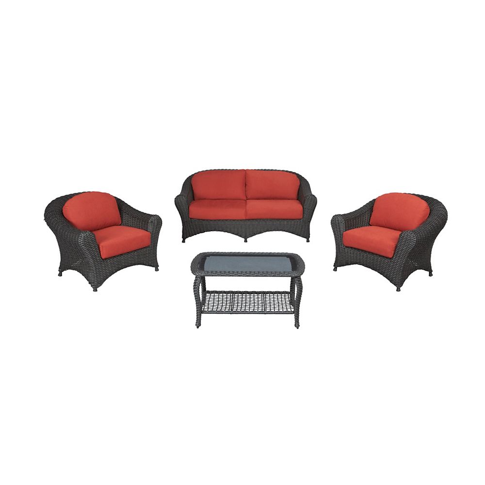 Msl Lake Adela 4 Piece Woven Patio Deep Seating Set In Spice The Home Depot Canada Msl Lake Adela 4 Piece Woven Patio Deep Seating Set In Spice The Home Depot Canada