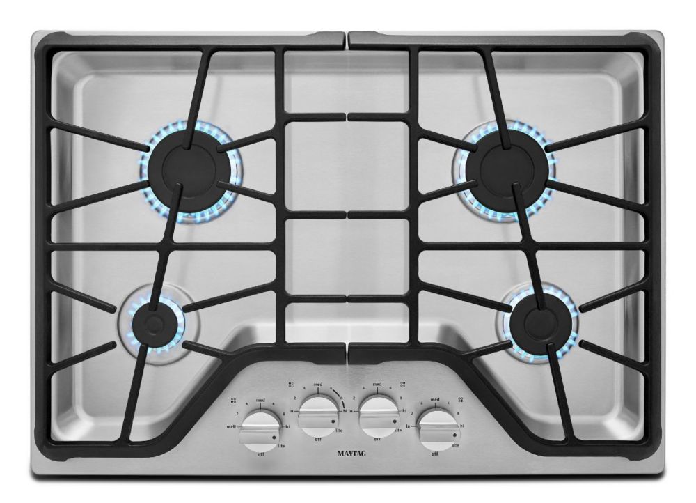 Maytag 30 Inch Gas Cooktop In Stainless Steel With 4 Burners Including   P 1000811586 