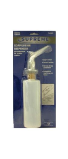 Supreme Metal Products Soap and Lotion Dispenser 45 Degree. Black. Clam