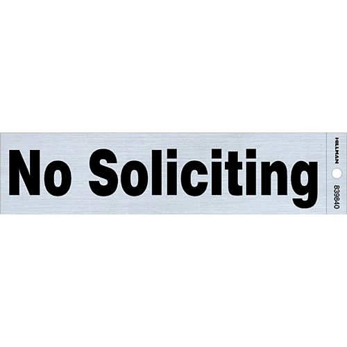 2 x 8-inch No Soliciting Sign - 1pc