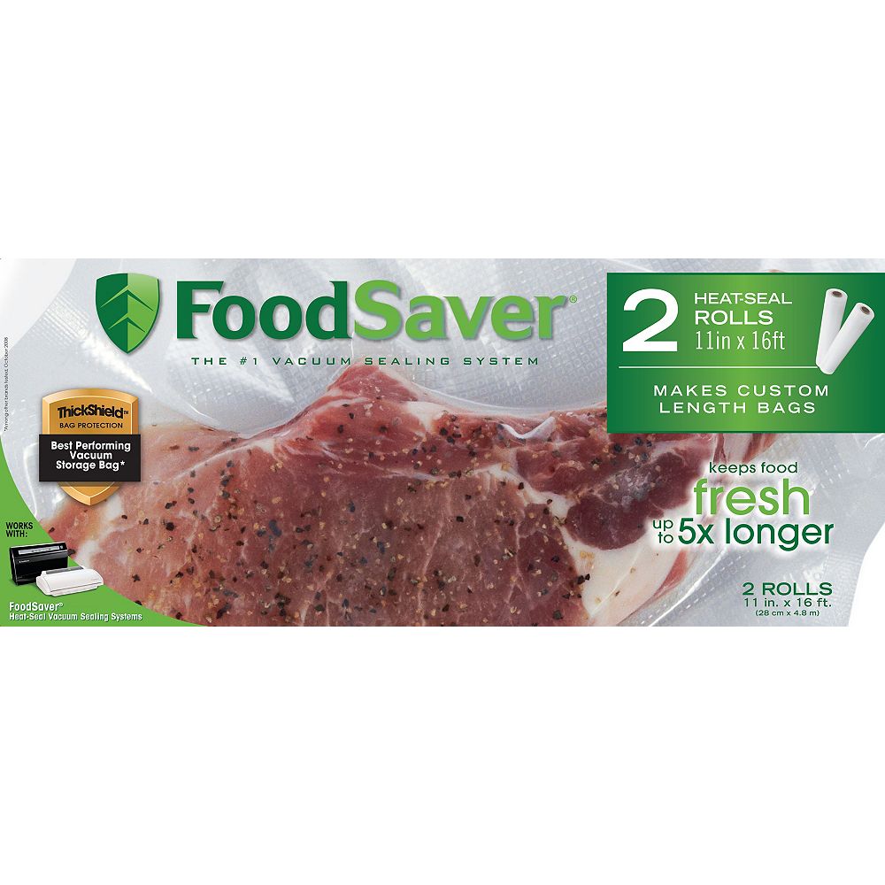 Foodsaver 11 in. x 16 ft. Freezer HeatSeal Roll (2Pack) The Home Depot Canada