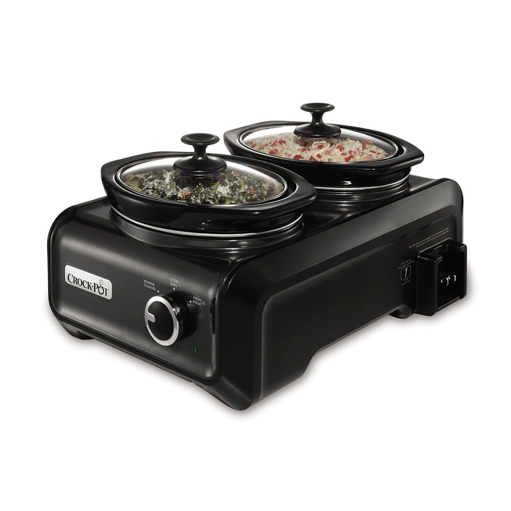 CrockPot HookUp 2x1 Qt. Round Slow Cooker Entertainment System The Home Depot Canada