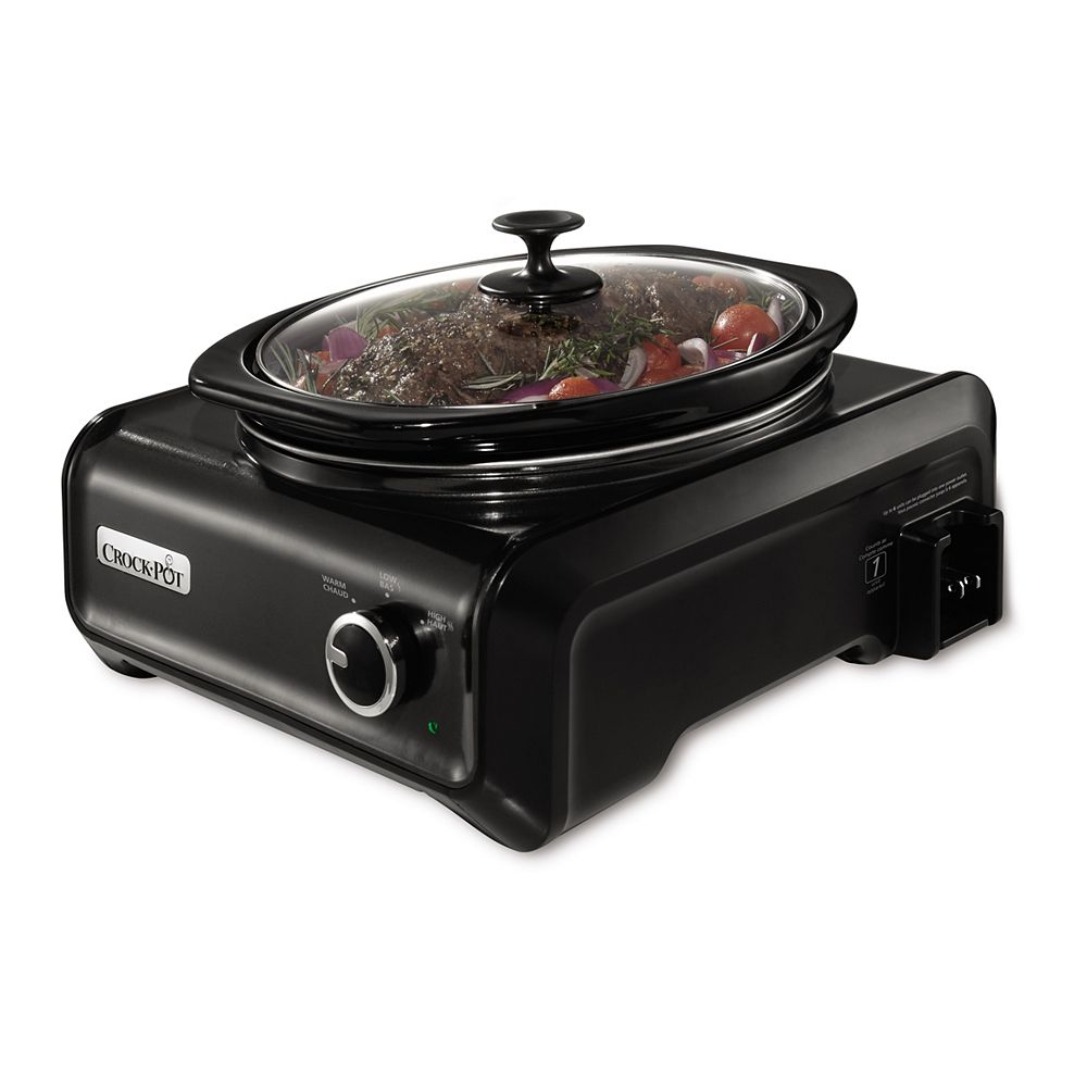 Crock Pot Hook Up 3 Qt Round Slow Cooker Entertainment System The Home Depot Canada 