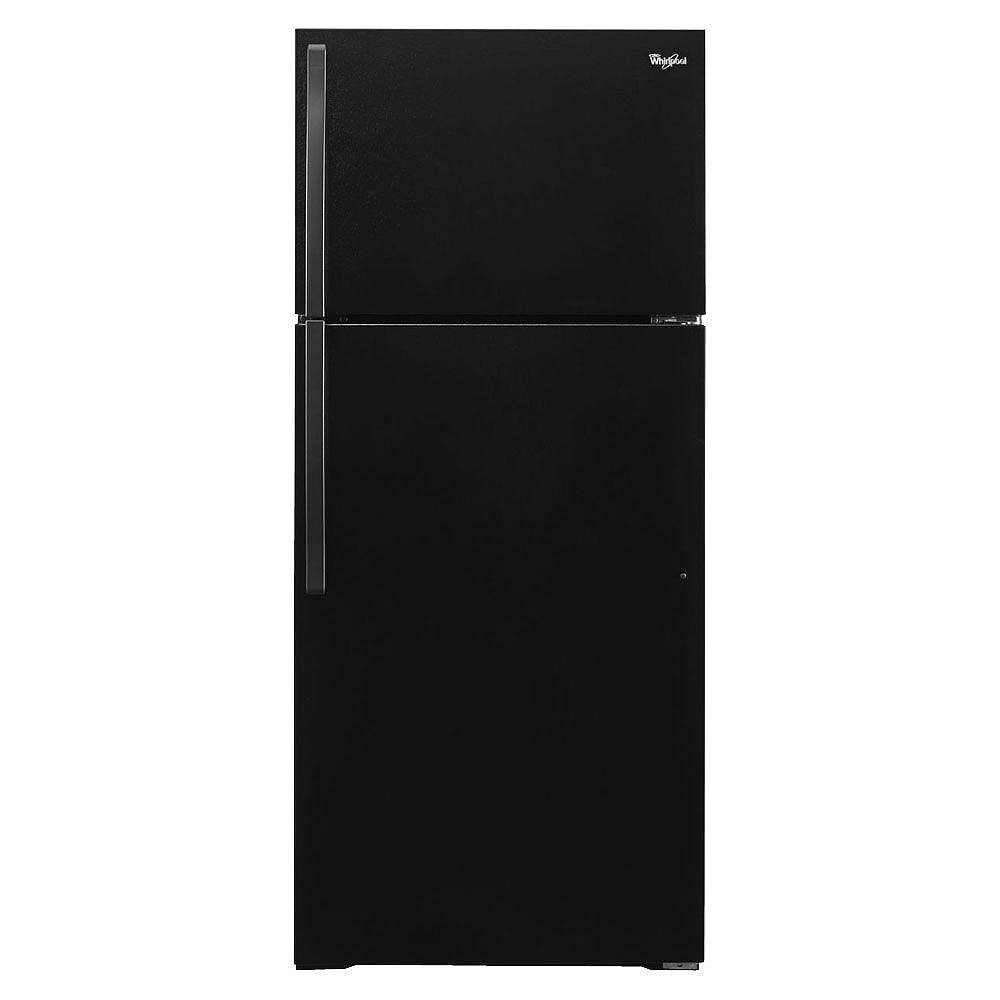 Whirlpool 28inch W 14.3 cu. ft. Top Freezer Refrigerator in Black ENERGY STAR® The Home
