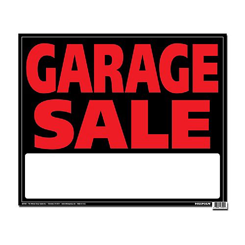 19 x 24-inch Garage Sale Sign - 1pc