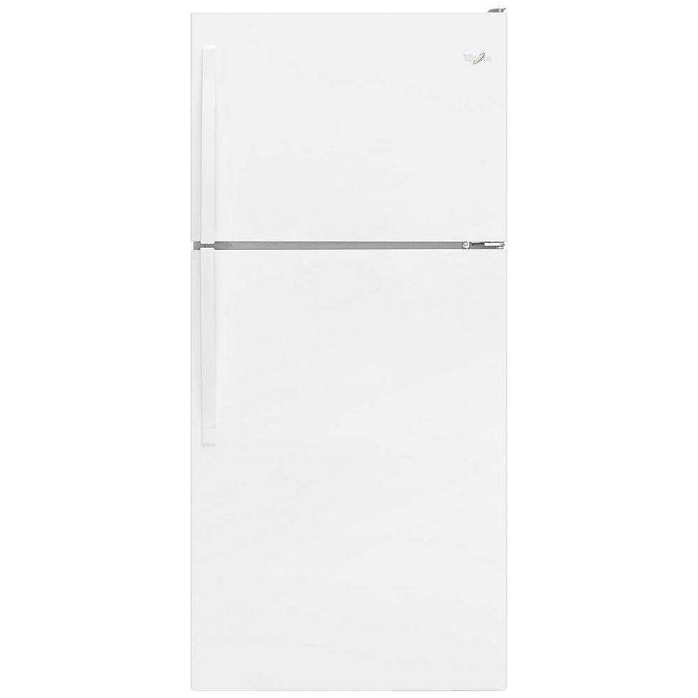 Whirlpool 30inch W 18.2 cu.ft. Top Freezer Refrigerator in White The