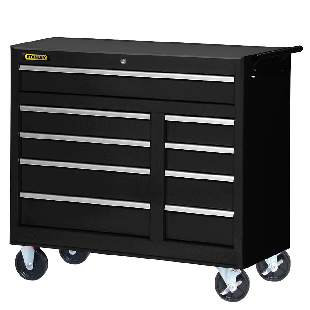 STANLEY 42inch 9Drawer in Black The Home Depot
