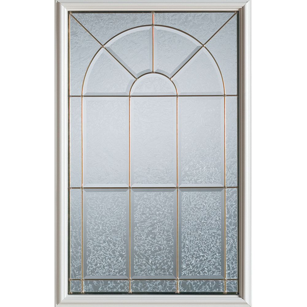 STANLEY Doors 23 inch x 37 inch Elisabeth Brass Caming 1/2 Lite