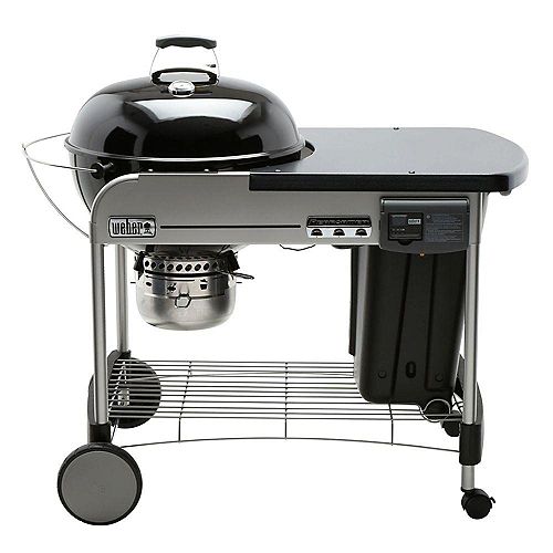 Performer Deluxe 22-inch Charcoal BBQ in Black with Steel Cart