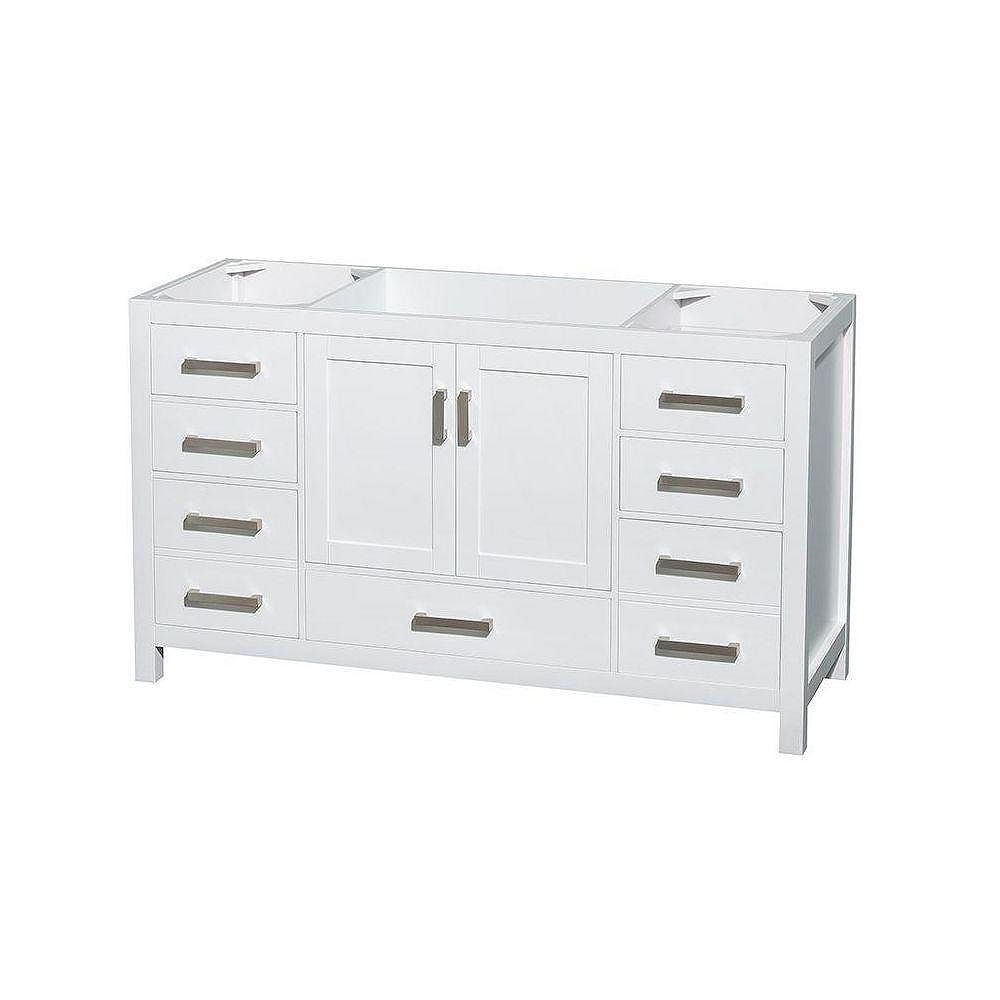 Wyndham Collection Sheffield 59 Inch Vanity Cabinet In White The Wyndham Collection Sheffield 59 Inch Vanity Cabinet In White The