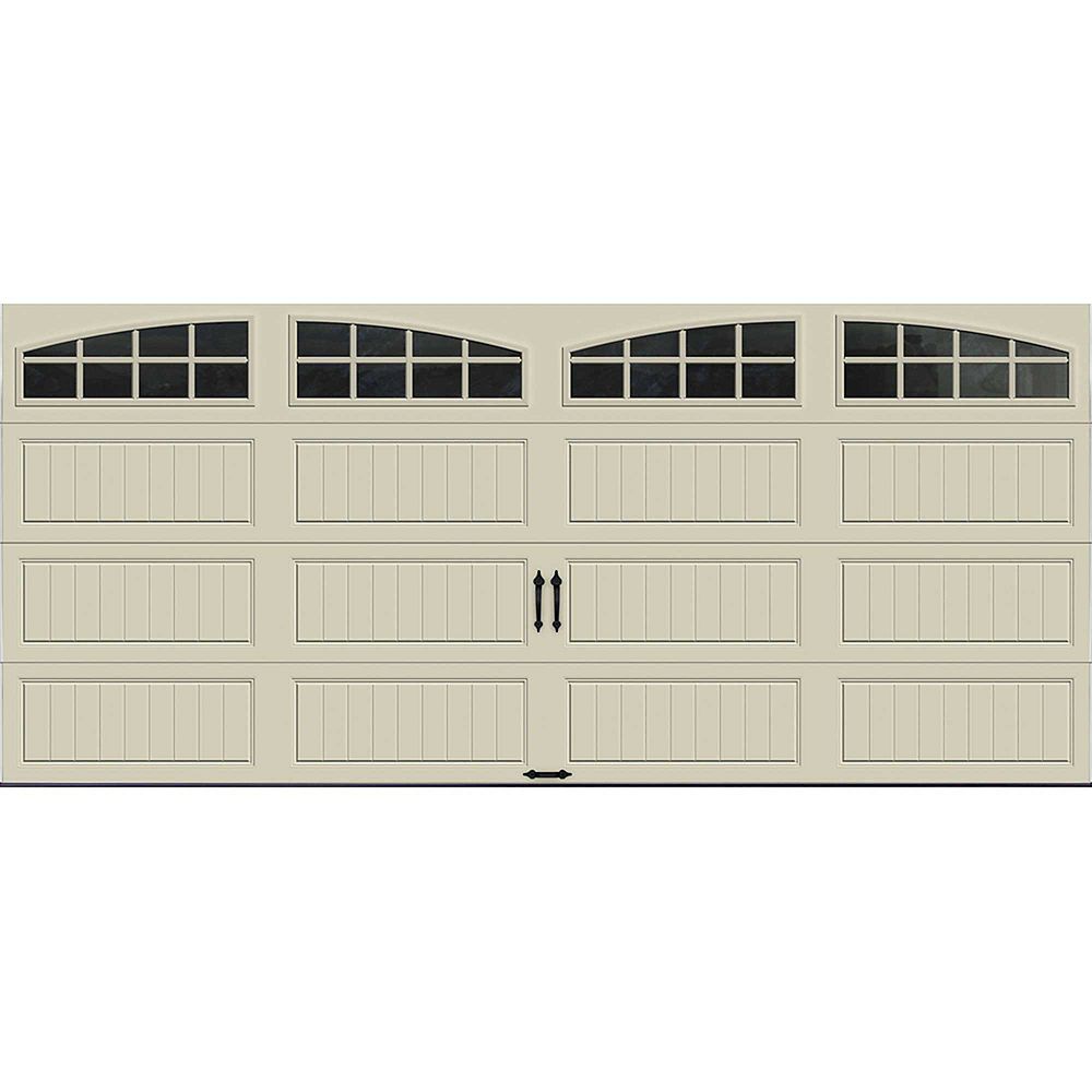 Clopay Gallery Collection 16 ft. x 7 ft. 6.5 RValue Insulated Desert Tan Garage Door with