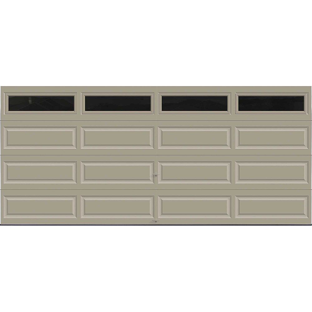 Clopay Premium Series 16 Ft X 7 Intellicore Insulated Sandstone Garage Door With Plai The Home Depot Canada Clopay Premium Series 16 Ft X 7, How Much Is A 16 Ft Garage Door