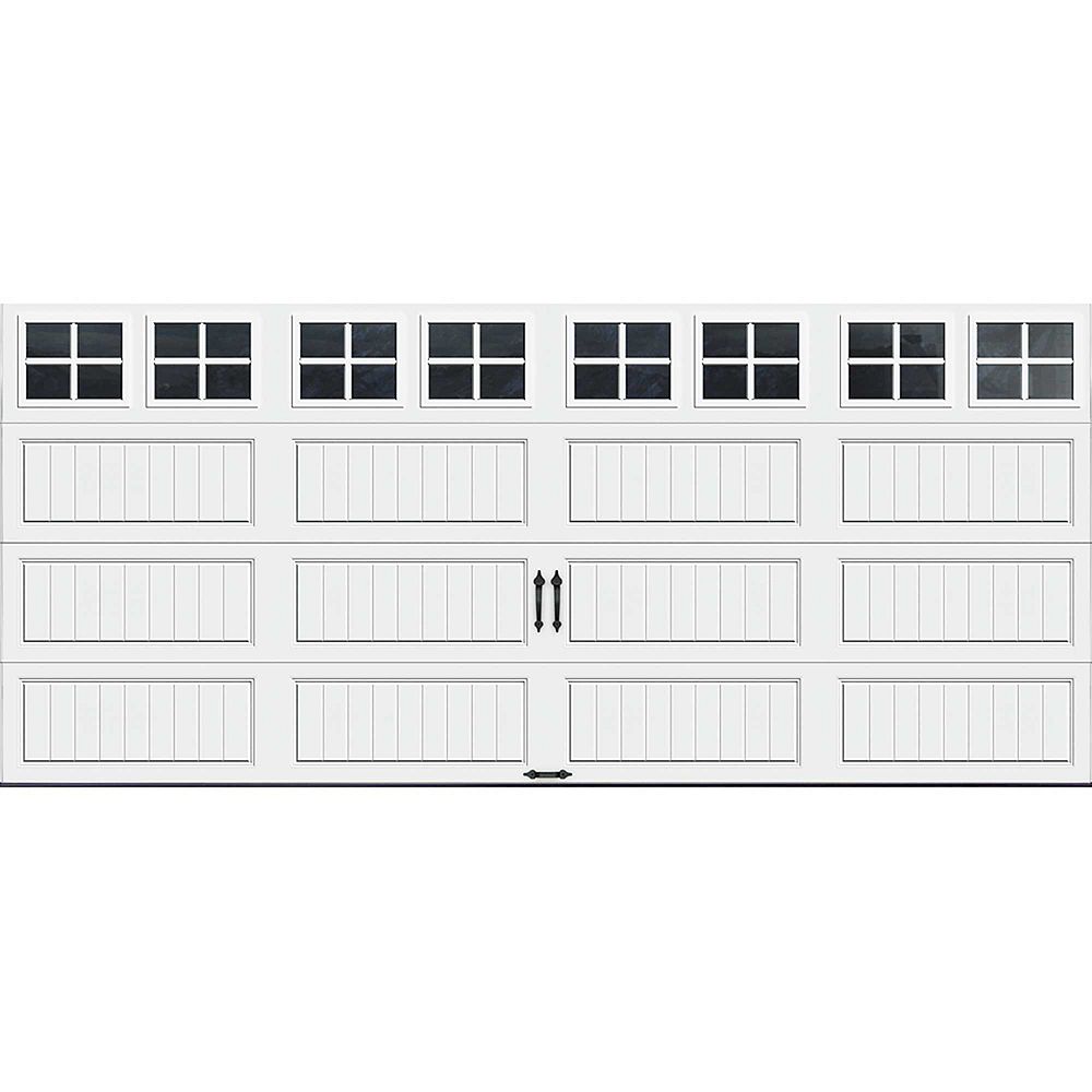 Intellicore Insulated White Garage Door, Clopay Garage Door Window Inserts Home Depot