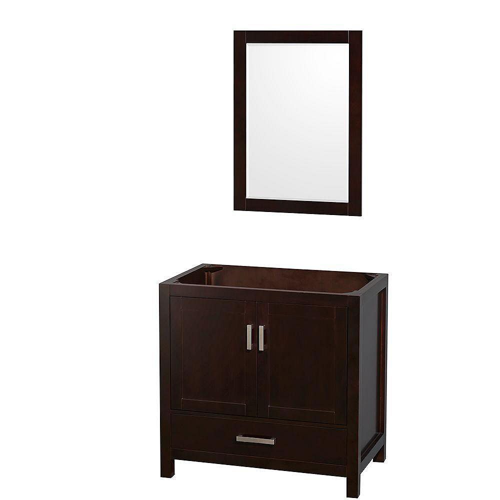 Wyndham Collection Sheffield 35 Inch Vanity Cabinet With Mirror In Espresso The Home Depot Canada Wyndham Collection Sheffield 35 Inch, 35 Inch Vanity Cabinet