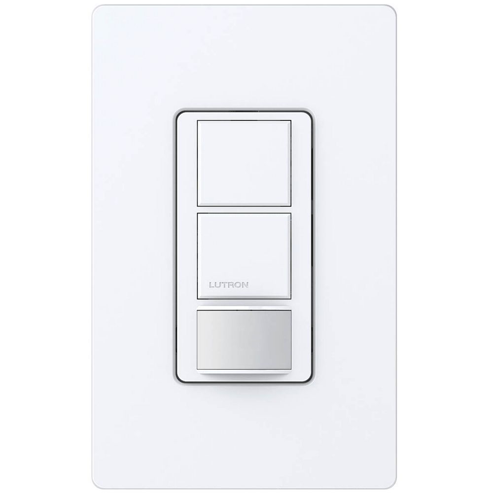 Lutron Maestro 6 Amp Single Pole Dual Circuit Occupancy Sensor Switch White The Home Depot Canada