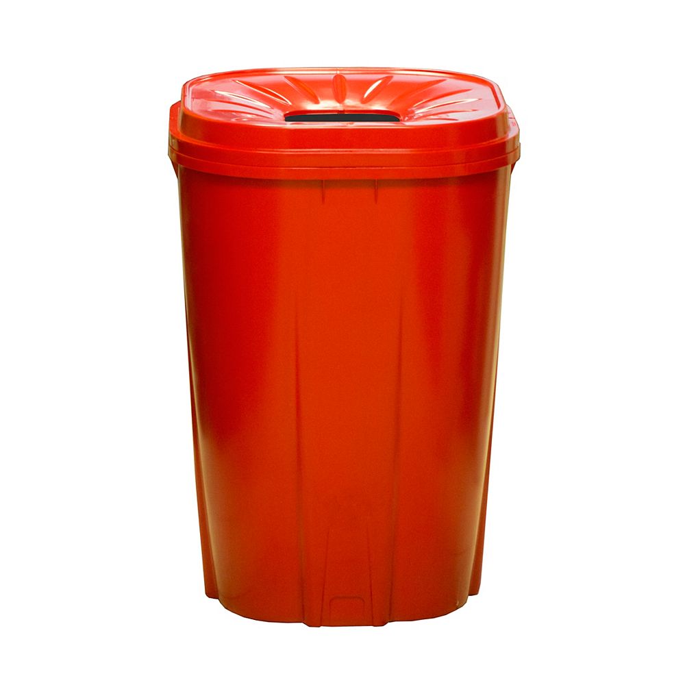 Enviro World 55 gallon Recycling bin Red The Home Depot Canada