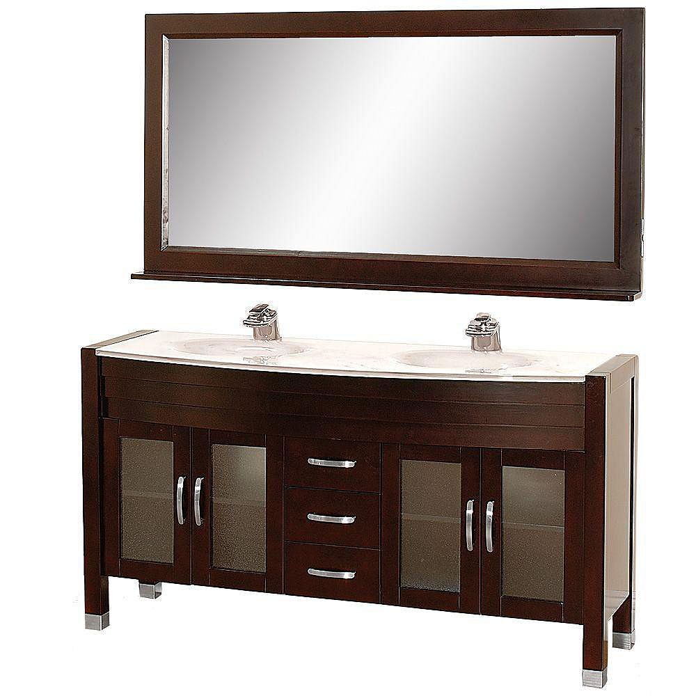 Wyndham Collection Daytona 63 Inch W 3 Drawer 4 Door Vanity In Brown With Artificial Stone The Home Depot Canada