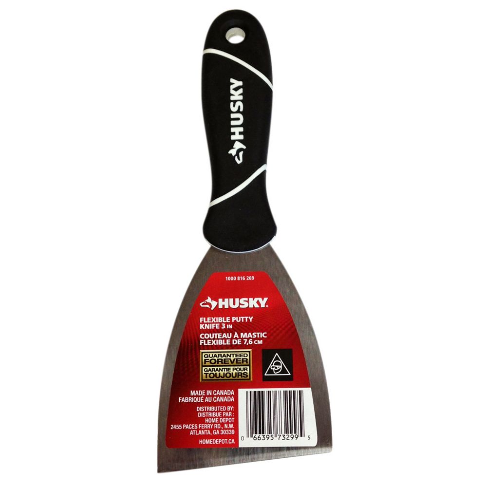 Husky 3 Inch Putty Knife, Carbon Blade The Home Depot Canada