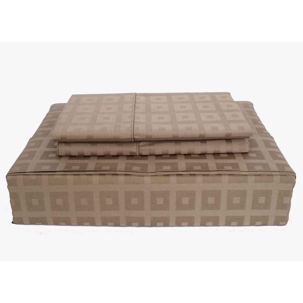 Maholi 400TC Bliss Sheet Set, Mink, Queen The Home Depot Canada