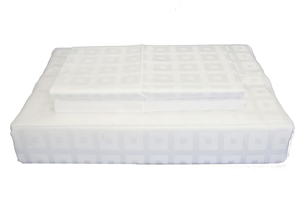 Maholi 400TC Bliss Sheet Set, White, Queen The Home Depot Canada