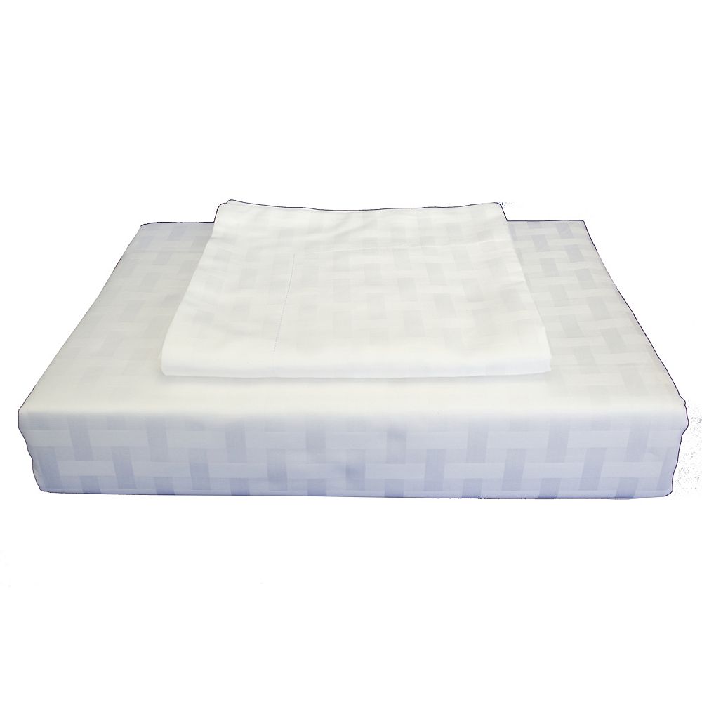 Maholi 400TC Bamboo Duvet Cover Set, White, King The Home Depot Canada