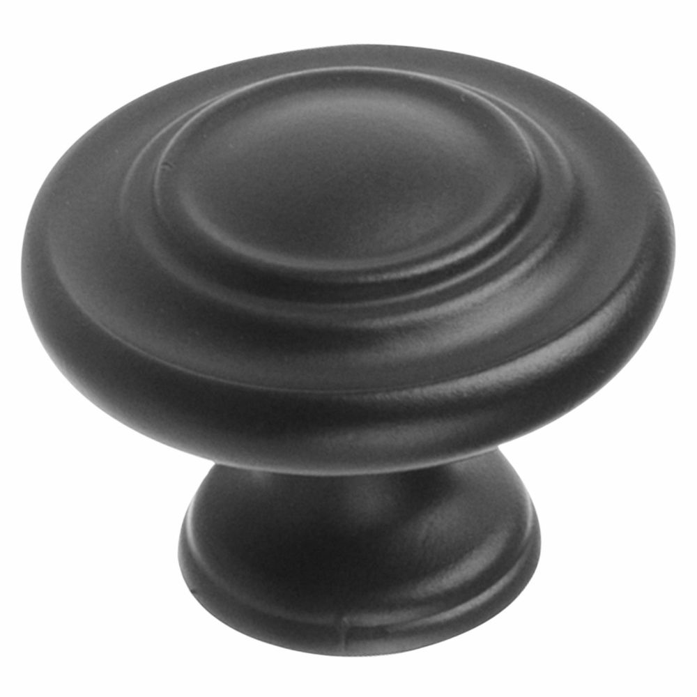 Black Round Cabinet Knobs Cabinet Hardware The Home Depot