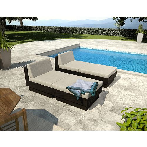 4 Piece Lounger Patio Set, Sonax Park Terrace Patio Furniture