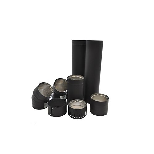 6 Inch  Double Wall Pipe Kit - To The Wall