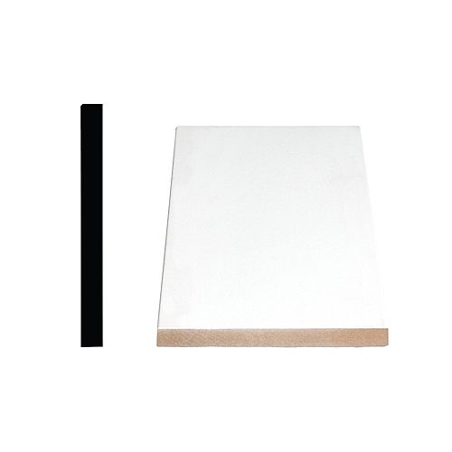 1/2-inch x 4 1/2-inch x 96-inch Modern MDF Primed Fibreboard Baseboard Moulding