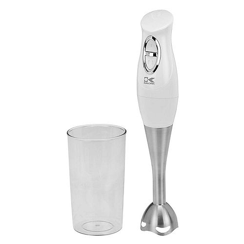 Kalorik Immersion Blender and Mixing Cup in White and Stainless Steel