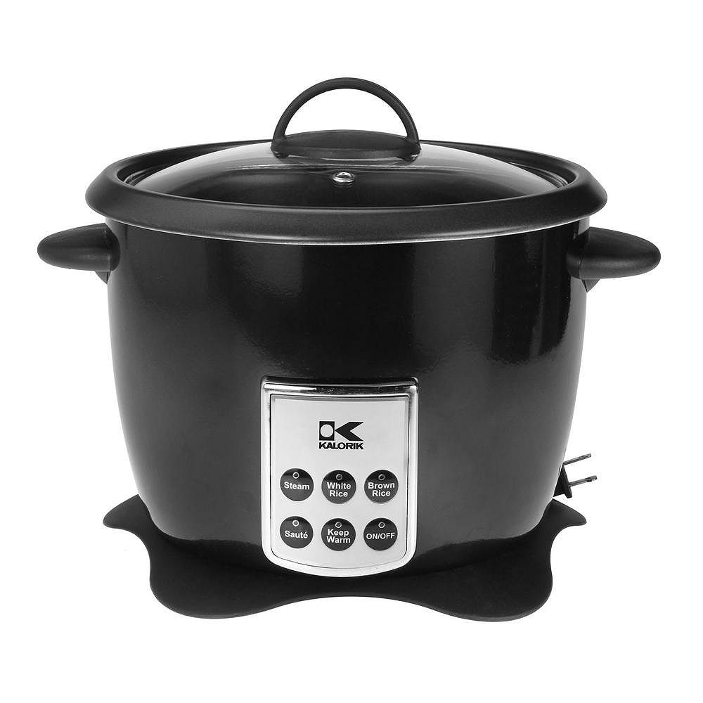 Kalorik Black Multifunction Digital Rice Cooker with Retractable Power ...