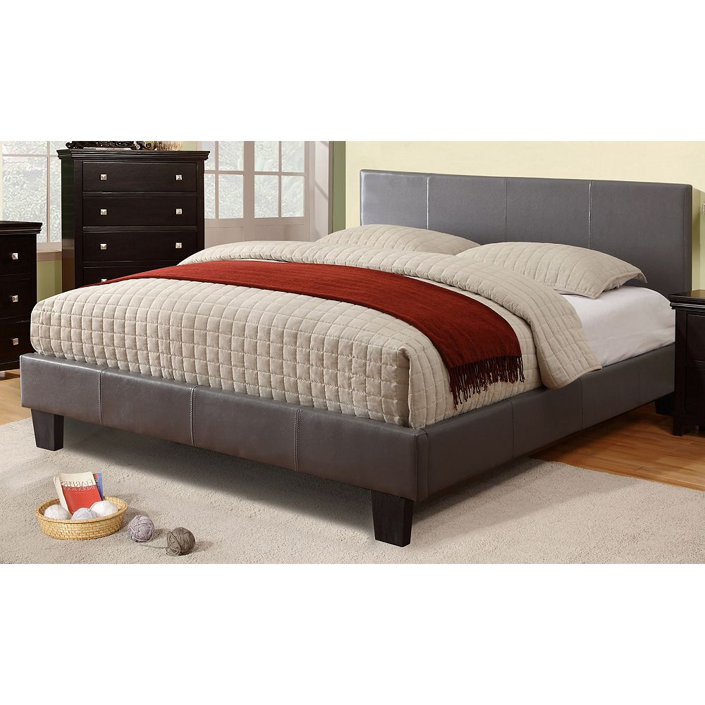 Worldwide Homefurnishings Inc. Volt Queen Platform Bed in Grey The