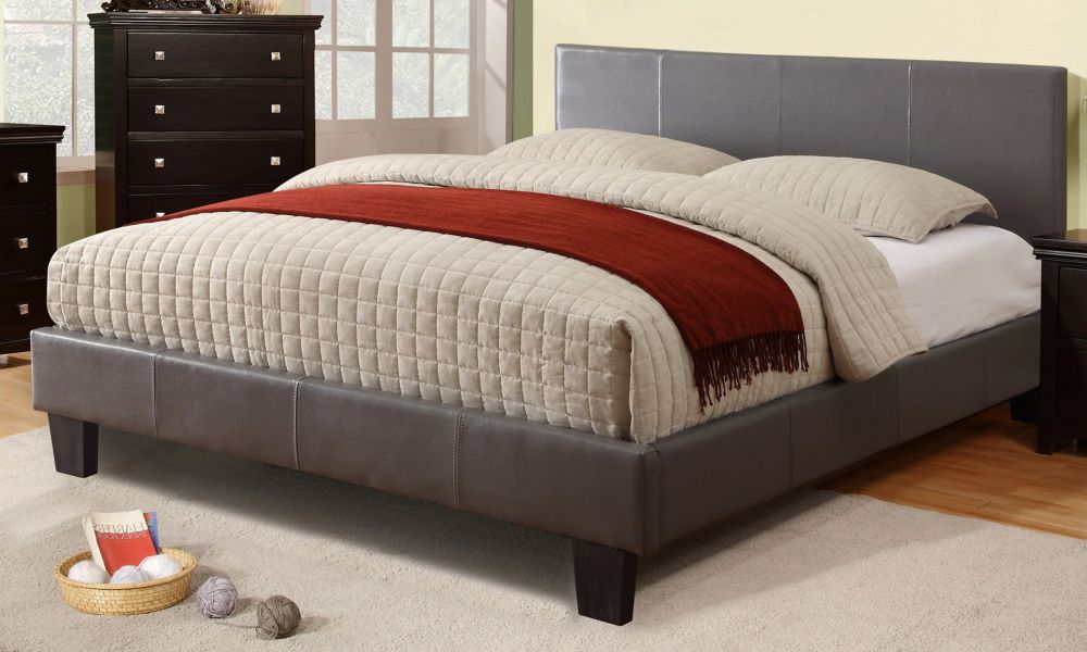 Worldwide Homefurnishings Inc. Volt Double Platform Bed In Grey | The ...