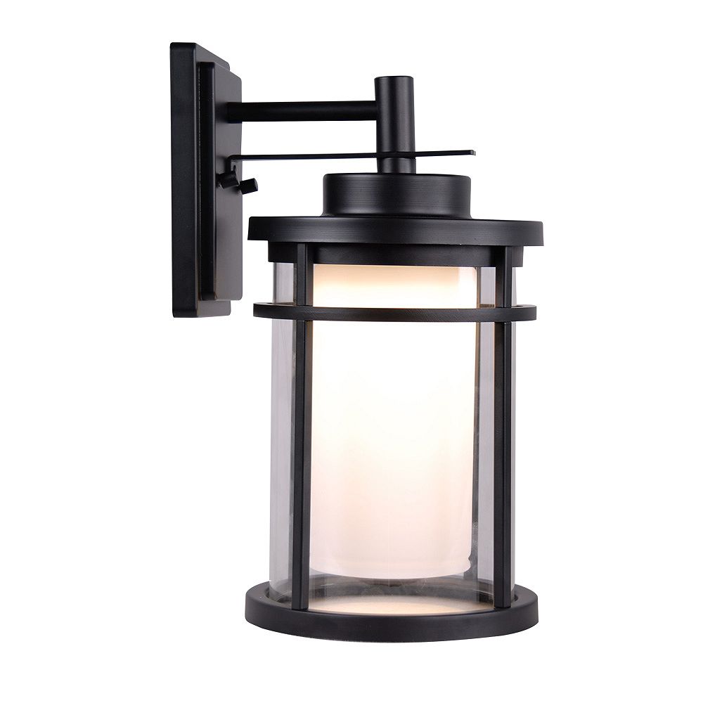 Home Decorators Collection Black Outdoor Led Wall Lantern Sconce The Depot Canada Outdoor Led Wall Lantern Sconce, Outdoor Lighting Home Depot Canada