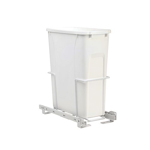 14.37-inch x 16-inch x 17.43-inch 18.9 L In Cabinet Pull-Out Single Trash Can