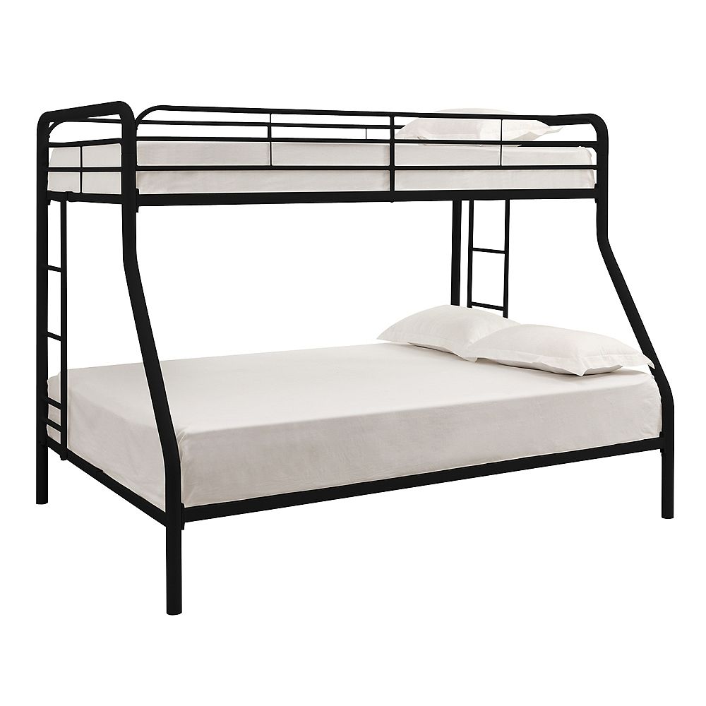 Dhp Twin Over Full Bunk Bed Black, Black Frame Bunk Bed