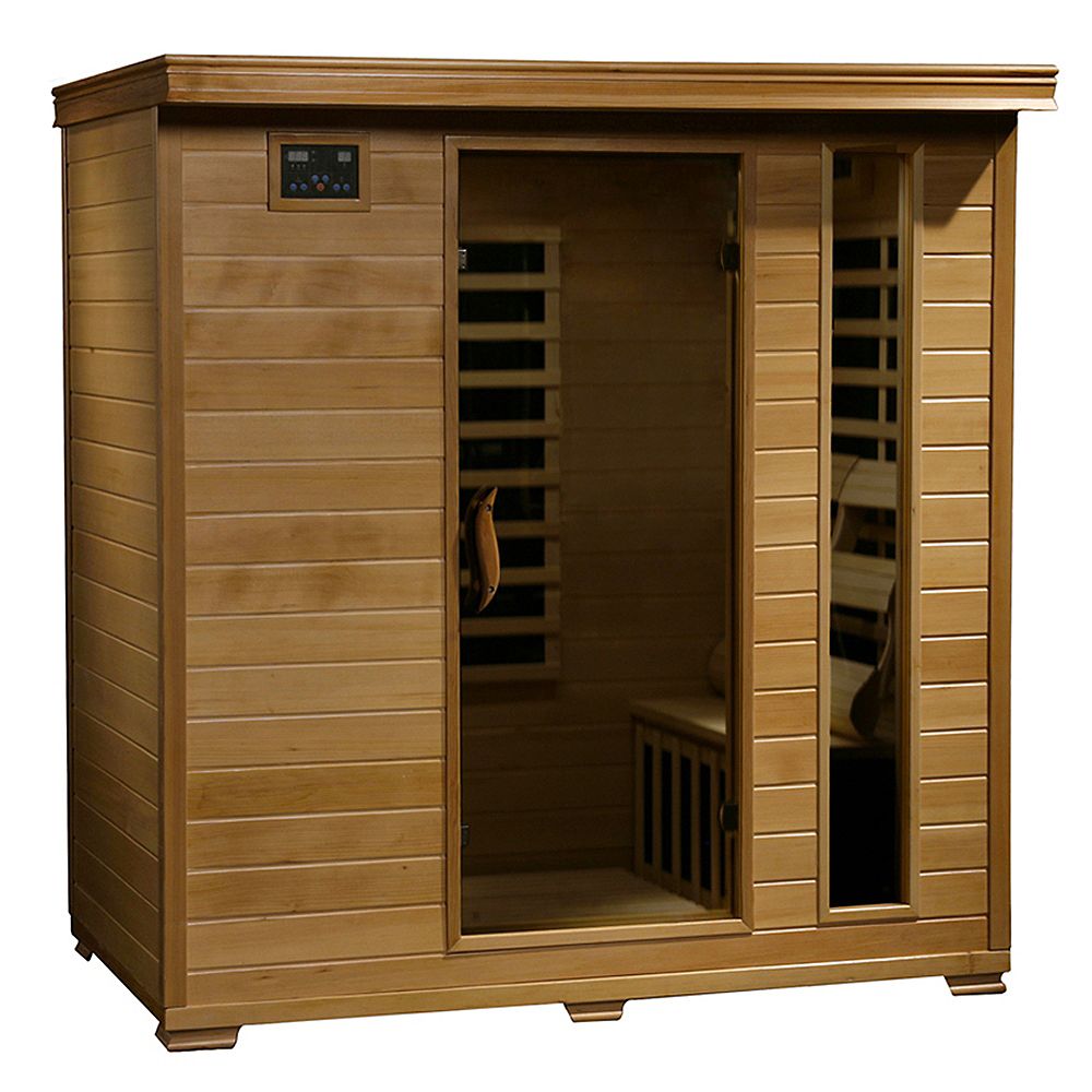 Radiant 4Person Hemlock Infrared Sauna with 9 Carbon Heaters The