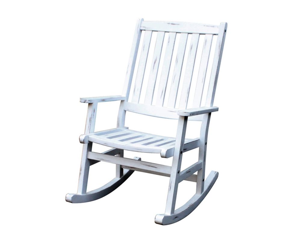 Bali Hai Outdoor Rocking Chair White Finish The Home Depot Canada